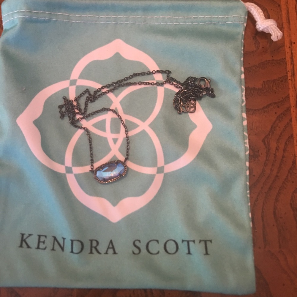 Kendra Scott Elisa Gunmetal Necklace.